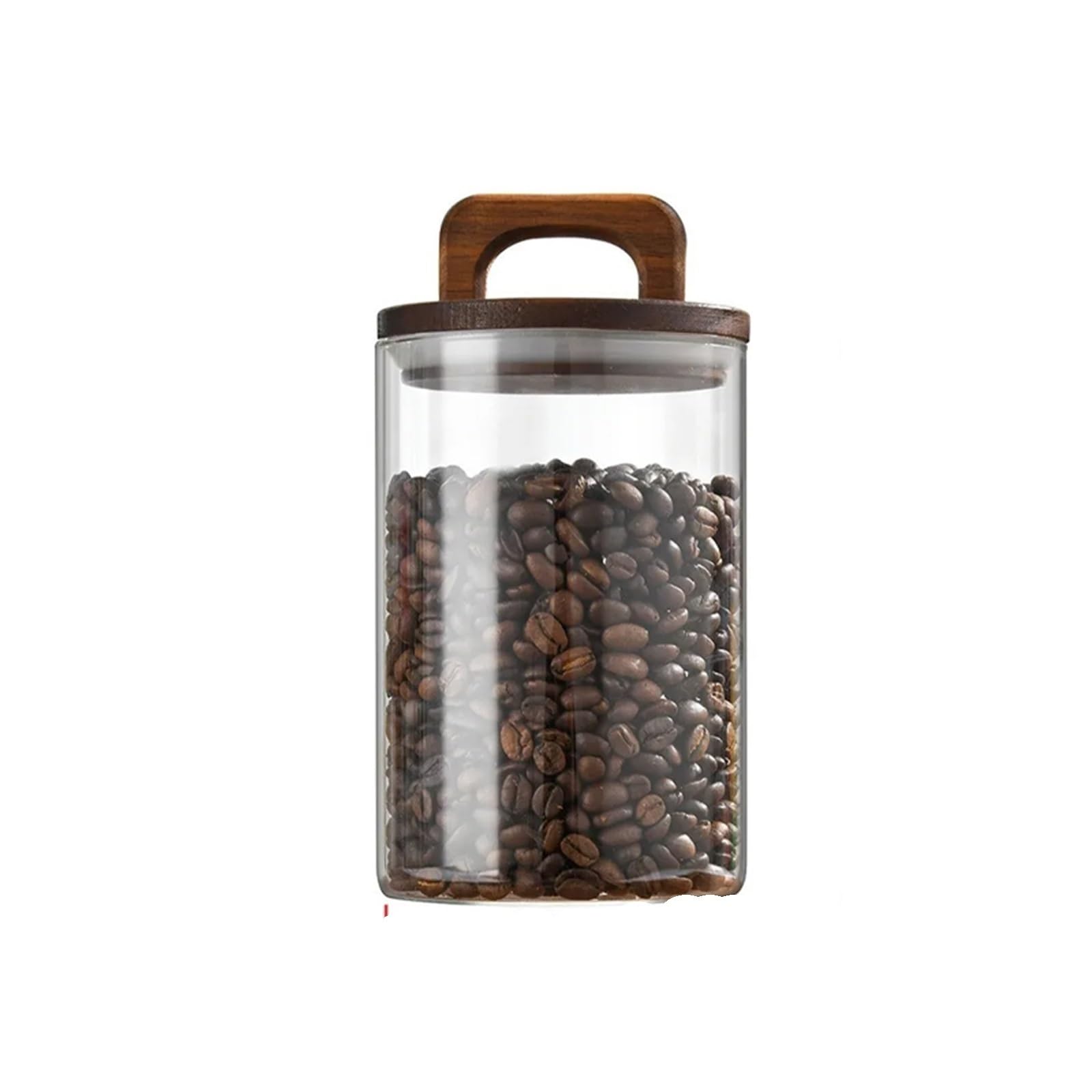ZNJAMN Wood Lid Glass jar Airtight Canister Food Container Tea Coffee Beans Kitchen Storage Bottles Jar Sealed Grounds Candy for Pickling(1400ml)