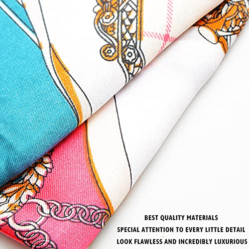 COOLANS 10 PCS Mixed Set Scarf 20 inch x 20 inch,Fashion Square Satin Neck Scarf Head scarf for Women Hair Scarf Bundle3