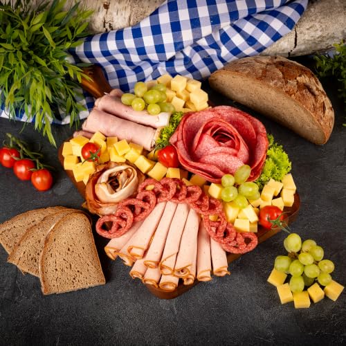 WURSTBARON® Wurstplatten-Paket - Set aus verschiedenem Wurst- und Käse Aufschnitt und Holzofenbrot