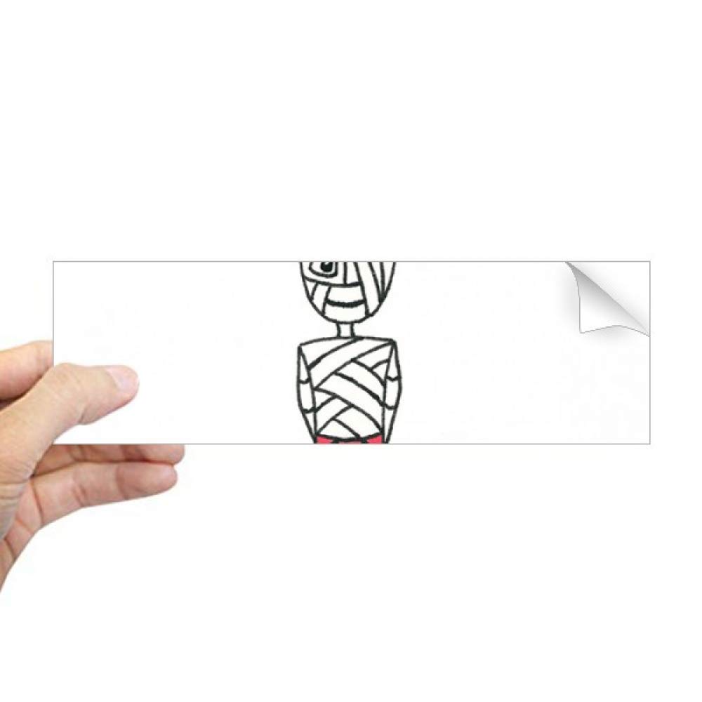 Autocollant de fenêtre poisson rouge et momie Égypte rectangulaire pour décoration vitrage