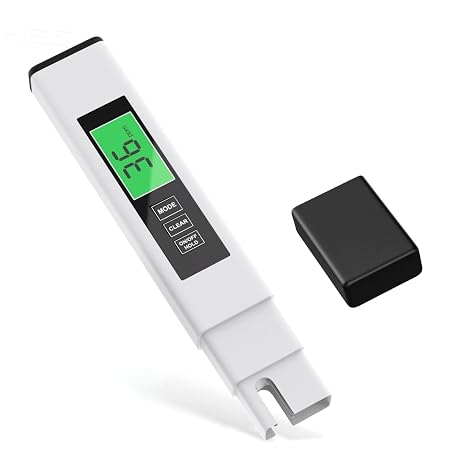 TDS Meter Digital Water Tester for Drinking Water, 4 in 1 TDS Water Quality Tester, Portable 0-9990ppm TDS EC & Temp(°C,°F) Meter Tester, Testing for Drinking Water, RO/DI System