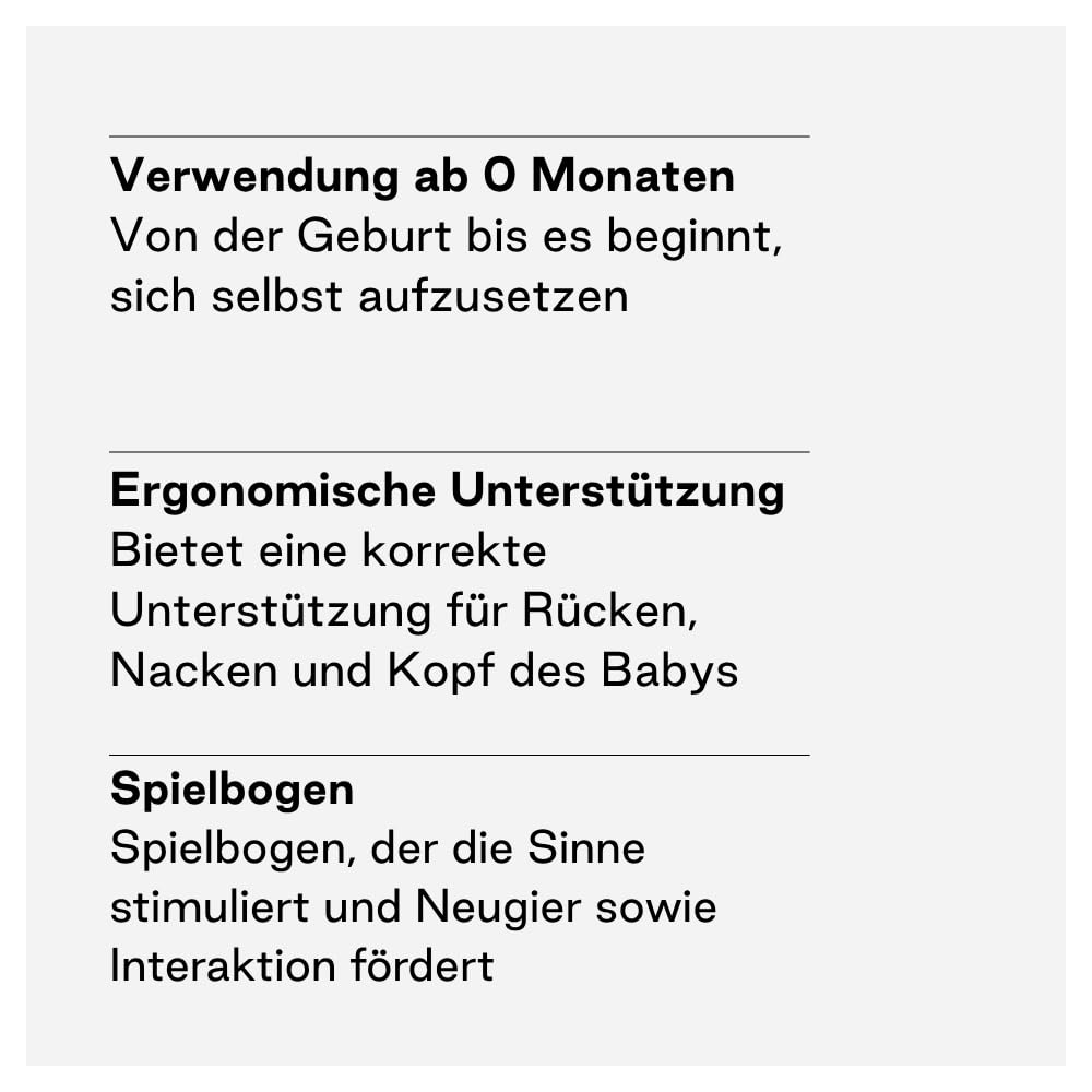 Jané Light, Babywippe ab Geburt, Ultraleichte Babywippe mit natürlicher Wippbewegung, Spielbogen und Neugeboreneneinsatz, Abnehmbarer und Waschbarer Bezug, Beige