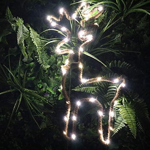 SHATCHI Christmas Reindeer Stag Silhouette LED Hemp Rope Lights Xmas Decoration Battery Operated Holiday Garden Home Wall Room Hanging Décor