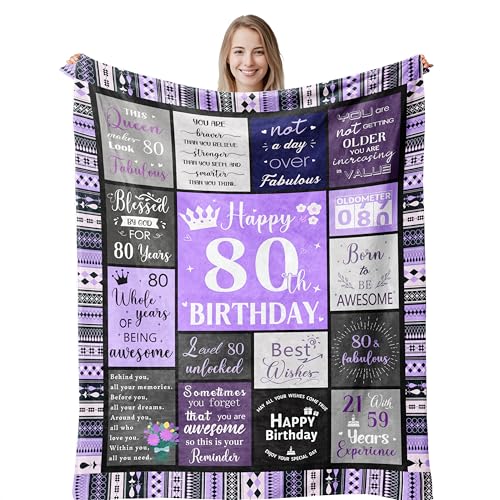 Remwiso Happy 80th Birthday Gifts for Women, Cool 80th Birthday