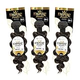 Sensationnel Empire bundles- loose deep 10a tangle shed free human hair for weaving and sew in styles - 3 pack (10 inch, NATURAL)