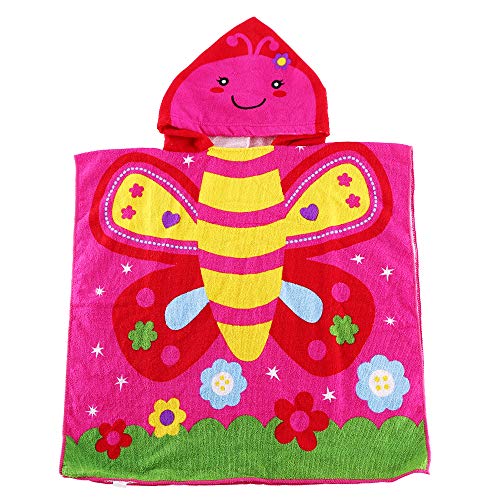 Kids Hooded Beach Bath Towel for Age 2-7 Years - Swim Pool Coverup Poncho Cape Multi-use for Bath/Shower/Pool/Swim 24