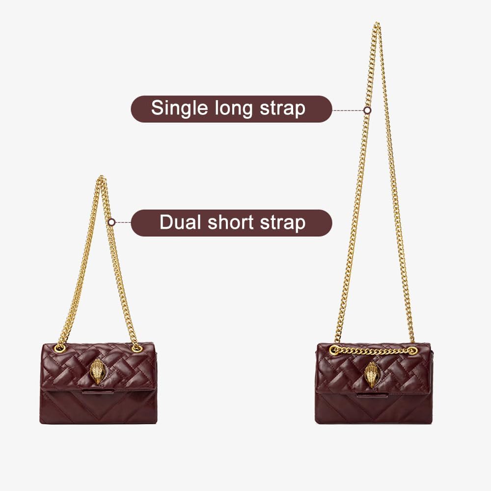 Rejolly Rainbow Stripe Crossbody Shoulder Bag for Women Color Blocking PU Leather Colourful Purse with Chain Strap | PU Leather, with Chain Strap - Image 5