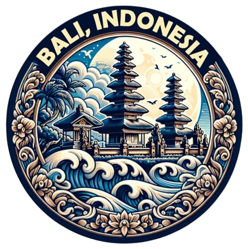 Imán decorativo plano Bali Indonesia souvenir miniatura 1