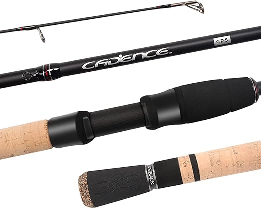 Cadence Spinning Rod,CR5-30 Ton Carbon Casting and Ultralight Fishing Rod,Fuji Reel Seat,Durable Stainless Steel Heat Dissipation Ring Line Guides with SiC Inserts,Strongest and Sensitive Action Rods