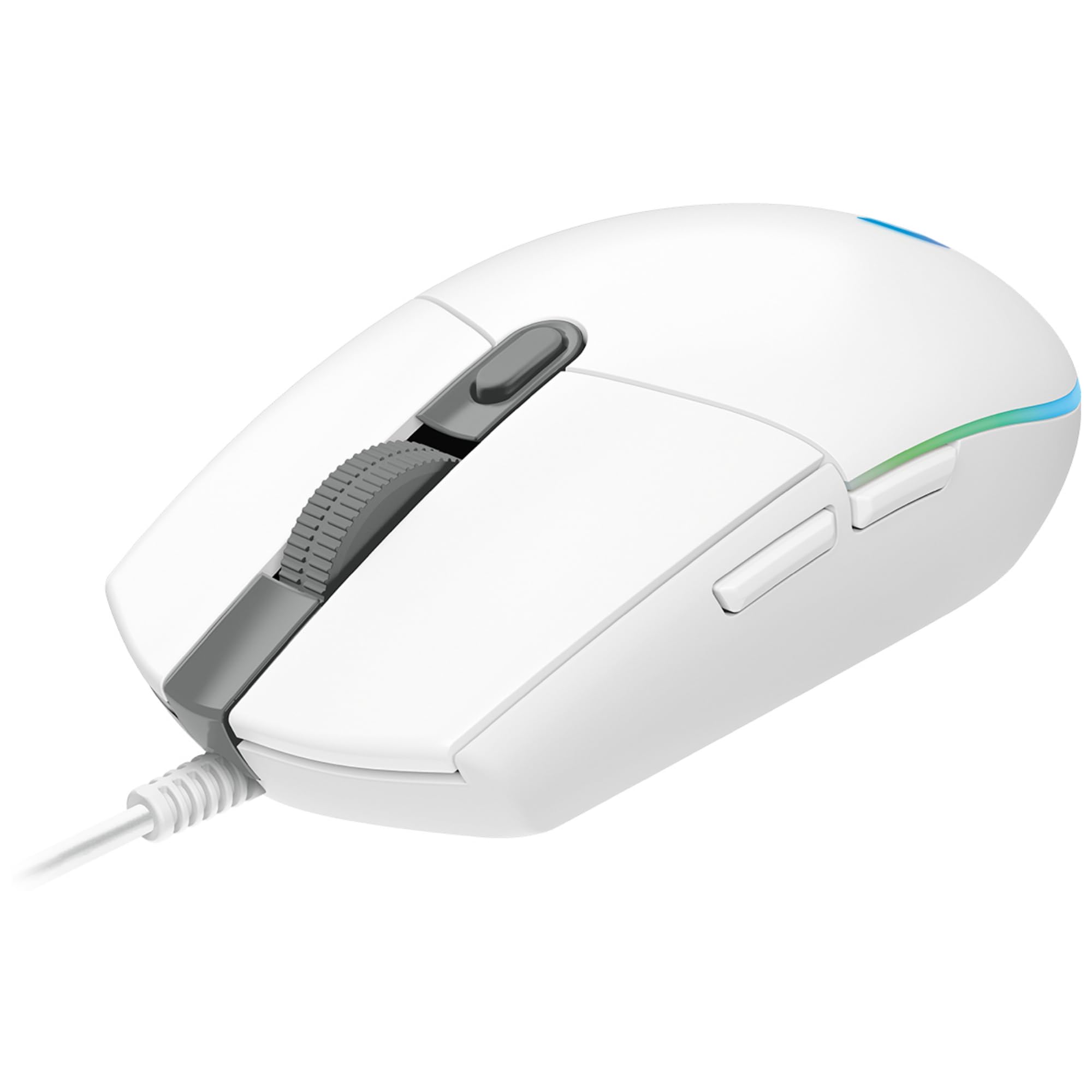 Logitech Gaming Mouse G102 LIGHTSYNC Maus für Rechtshänder, Optisch, 6 Tasten, kabelgebunden, USB, Weiß