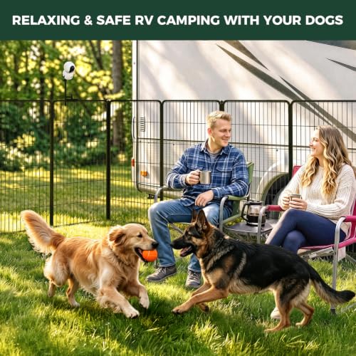 Image of FXW Instant Dog Playpen with Camera Mount, 45 inch H, 16 Panels for RV Camping