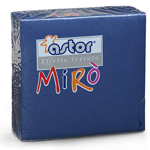Astor PZ 200 TOVAGLIOLI Blu CM 38 X 38 Doppio Velo di CELLULOSA Simile al Tessuto Paper Blue Napkins