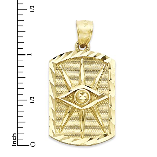 10k Real Solid Gold Evil Eye Dog Tag Pendant for Necklace Greek and Turkish Protection Jewelry for Him and Her4
