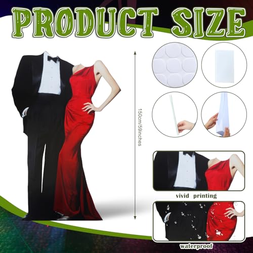 Image of DoubleFill 5 Ft Movie Awards Night Party Decorations Red Carpet Couple Stand-in Cardboard Cutout Stand Up Movie Premiere Red Carpet Photo Prop Backdrop for Prom Night Theme Party Decorations