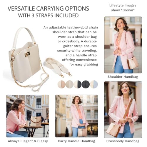 Leather Small Crossbody Bags for Women - 3 Straps, 3 Compartments, & 3 Closures2