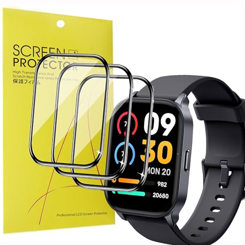 Compatible for TOOBUR IDW17 Smart Watch Screen Protector, [3 Pack] Lamshaw 3D Full Coverage PET Soft Screen Protector Film Compatible for TOOBUR IDW17 2.01 Inches Smart Watch/IDW17 Smart Watch (3