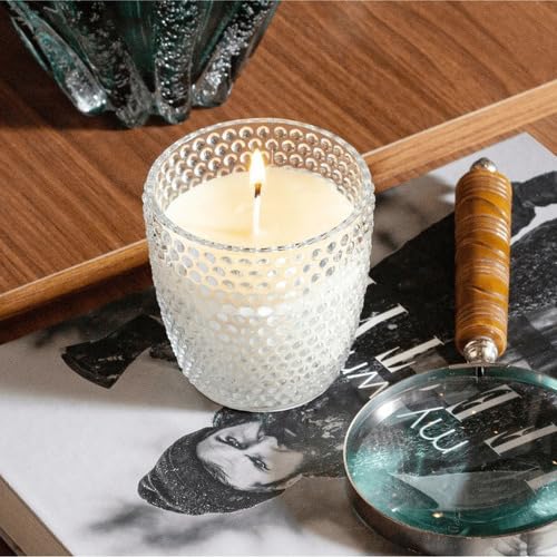 Vela Perfumada Aromatizada Decorativa Copo Vidro Poá Incolor - Eucalípto e Sais Marinhos - 1 unidade