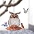 QZLOHOM Bird Feeder for Outdoor, Squirrel Proof Metal Wild Bird Feeder Decoration for Hanging Outside Garden Yard, Cute Cat-Shaped