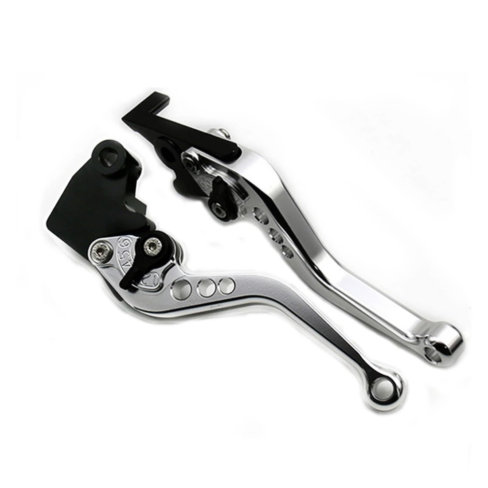 JWQEBNS Motorcycle Brake Clutch Levers for CB599 CB600 Hornet CB919 F2 F3 F4 F4i CBR900RR VTX1300 NC700 S/X Short Long Adjustable Clutch Brake Levers(Short-Silver)