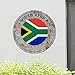 WoGuangis South Africa Flag Round Metal Sign Wall Art South Africa Souvenir Metal Wall Sign National Symbol Country Patriotic Gift Retro Vintage Wall Sign 9x9in New Home Gift to Friend