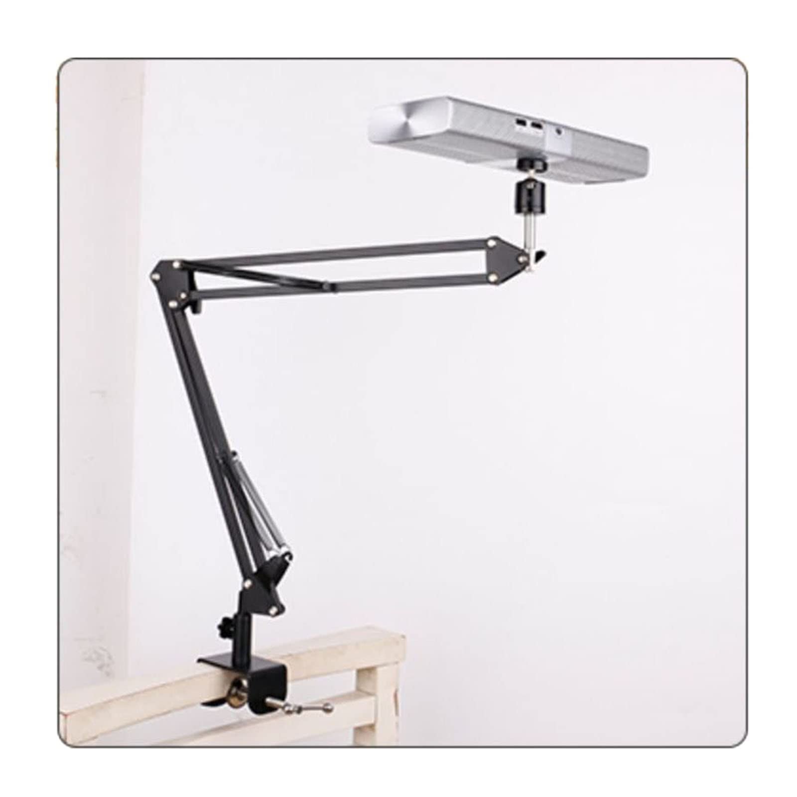 Stand del Proiettore, Supporto Regolabile Proiezione a doppia sezione a sbalzo pieghevole universale da tavolo for divano a soffitto proiezione generale staffa senza punzonatura da 6 mm Supporto all'a