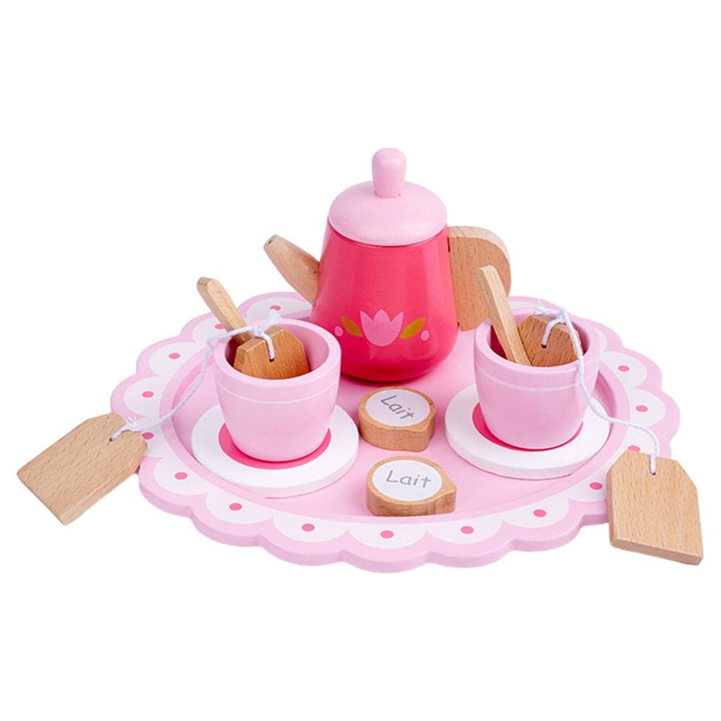 Generic Set di Cibo per Bevande Al Latte in Miniatura per Casa Delle Bambole Da 12 Pezzi per Bambole, Tè rosa, Taglia unica