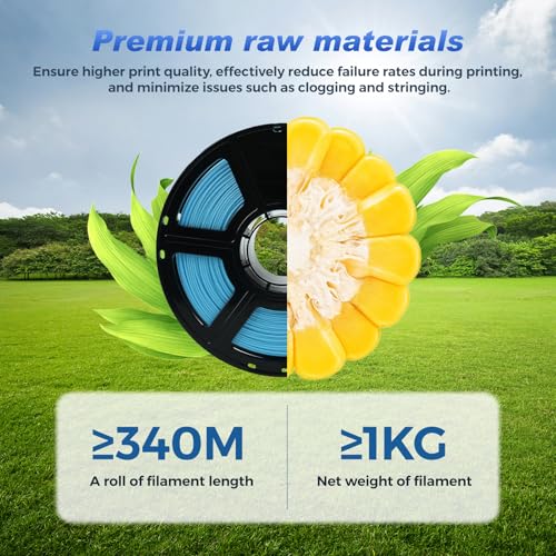 Image of FLASHFORGE Rapid PLA Filament 1.75mm Ice Blue, 500mm /s High Speed Printing, 3D Printer Filament 1kg Spool, Dimensional Accuracy + /- 0.02mm, Enjoy Exceptional Print Quality