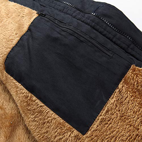 Image of chouyatou Men's Winter Removable Hooded Frost-Fighter Sherpa Lined Midi Packable Parka Jackets