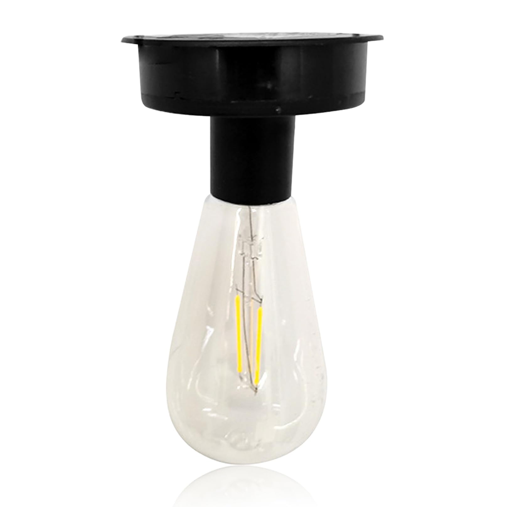 Solar Light Bulb Waterproof Solar Powered Light Bulbs 3.35 inch Replacement Top with Bulb Warm White LED for Outdoor Lanterns Powered Bulbs Outdoor