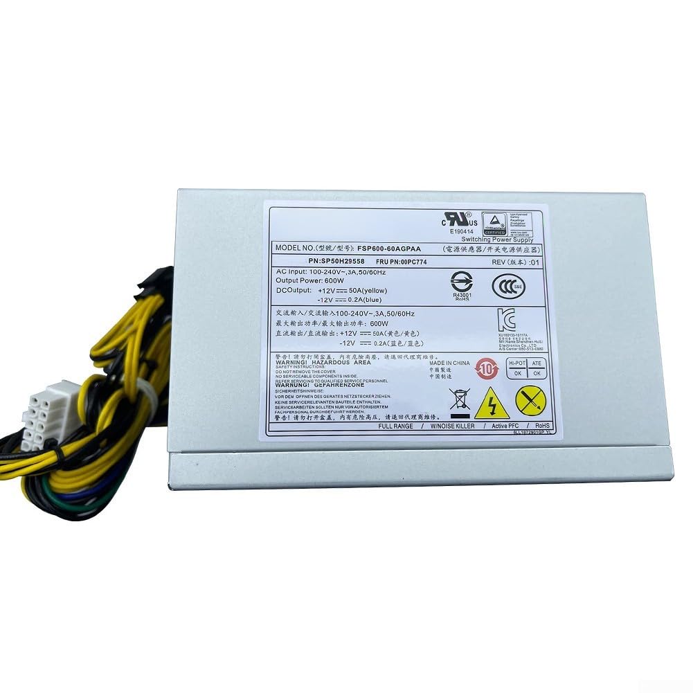 Alimentatore stabile FSP600-60AGPAA 600W con i connettori 10+8+8+8+8Pin per le postazioni di lavoro SP50H29558 che gestiscono le attività di elaborazione intensiva