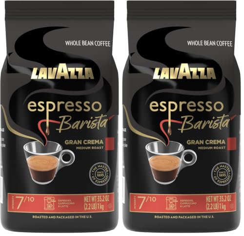 Image of Lavazza Espresso Barista Gran Crema Whole Bean Coffee Blend, Medium Espresso Roast, Oz Bag (Packaging May Vary) - 2.2 LB, 35.2 Ounce (Pack of 2)