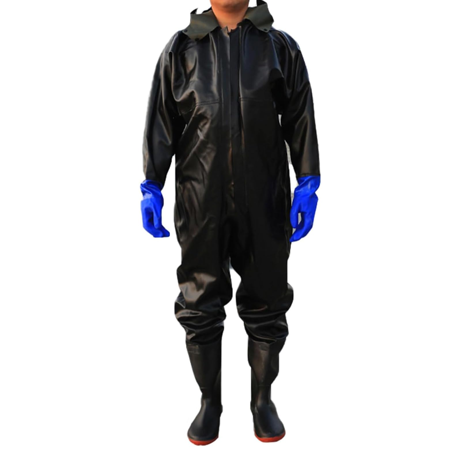 Wader con Cappello Antipioggia e Guanti, Impermeabili, Traspiranti, Unisex; Ideali per Pesca A Mosca, Pesca al Colpo, Pesca in Mare, Caccia e Giardinaggio.