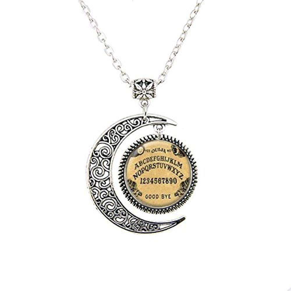 Ouija Board Pendant,Fine Art Necklace,Fine Art Moon Jewelry,moon Necklace Glass Art Picture