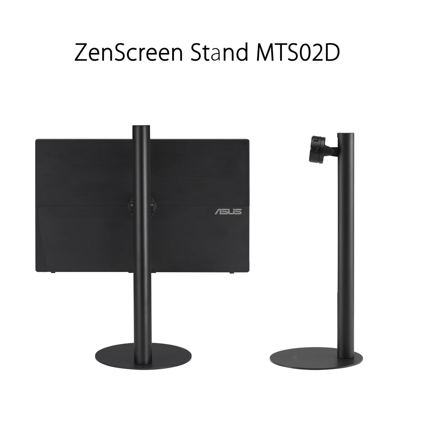 ASUS ZenScreen MTS02D, Supporto Ergonomico per Monitor ZenScreen/Portable ROG Strix, Inclinabile, Regolabile in Altezza, Compatibile con filettatura treppiede, Nero
