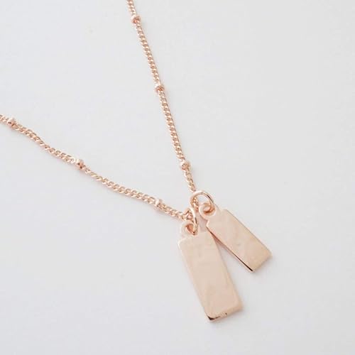 Miniatura 3 de Honeycat Collar pequeño con placa para perro en oro, oro rosa o plata Joyería minimalista y delicada