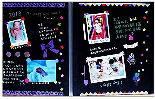Samoprzylepny album fotograficzny, flanela, rodzinna książeczka z podróży rodzinnych, ręcznie robiony album pamiątkowy, 80 stron, 32,5 x 33 x 4,2 cm