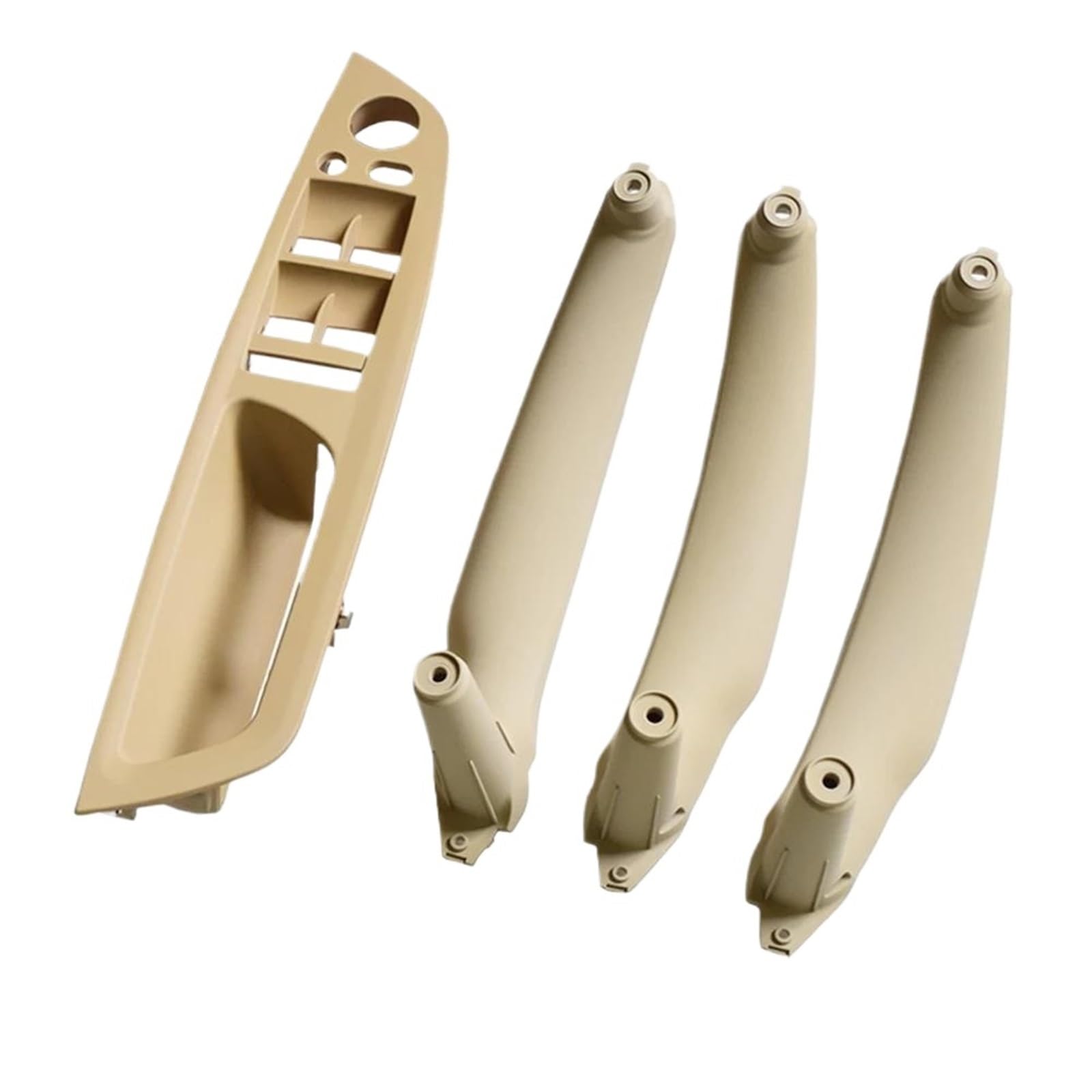 LVXVMOZEOK Interior Door Handle Armrest for X5 for X6 for E70 for E71 for E72 Interior Door Carbon Fiber Color Pull Handle Armrest Replacement(LHD Beige 4Pcs)