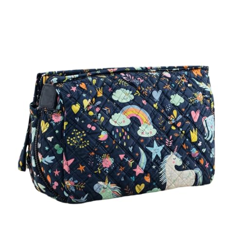 Image of 3 Zip Toileteries Organizer | Multipurpose All-in-One Compact, Foldable, Durable, Lightweight, Waterproof, Bag | Travel Friendly Pouch Ideal for Medicines & Toiletry (Fairytale Print)