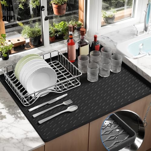 Protector lavadora para cocina de apartamento alfombrilla impermeable silicona 8