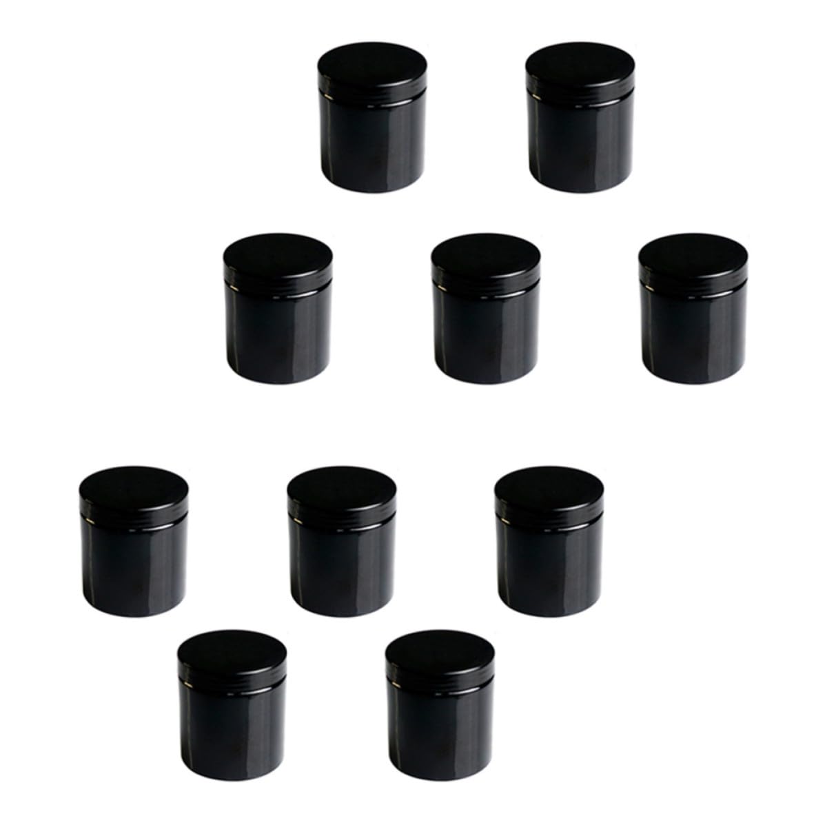 Pots cosmétiques anti-fuite 500ml noir en PET faciles à laver