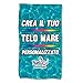 Babloo Asciugamano Telo Mare in Microfibra Personalizzato con Foto, Logo, Grafica o Testo Personalizzabile Morbido e Compatto dall' Asciugatura Rapida 70x100cm