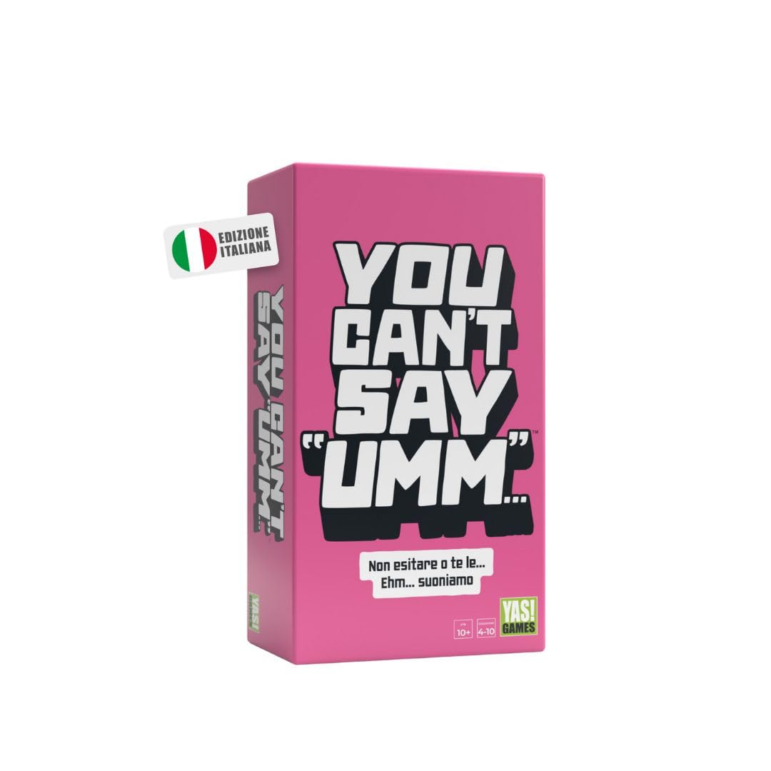Yas Games - You Can't Say UMM - The Only in Italian - Party Games for 4 to 10 Players from 10 Years