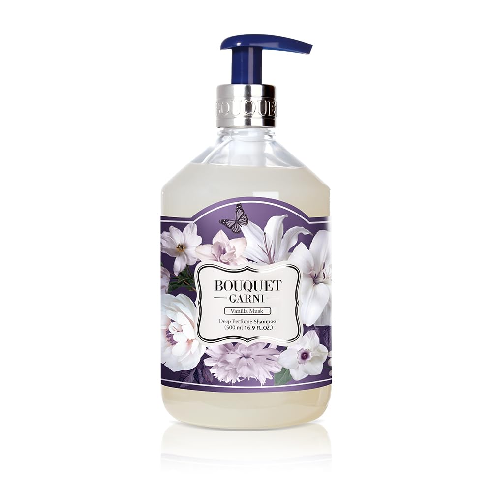 Bouquet Garni シャンプー バニラムスクの香り 500ml 韓国 美容 ヘアケア 植物由来成分 うるおいキープ パフューム