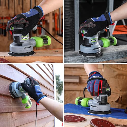WORKPRO Orbital Sander - 300W 125mm Random Orbit Sander with 6 Variable Speeds, Dust Collection Box for Sanding and Polishing 7 WORKPRO Orbital Sander - 300W 125mm Random Orbit Sander with 6 Variable Speeds, Dust Collection Box for Sanding and Polishing - Image 7