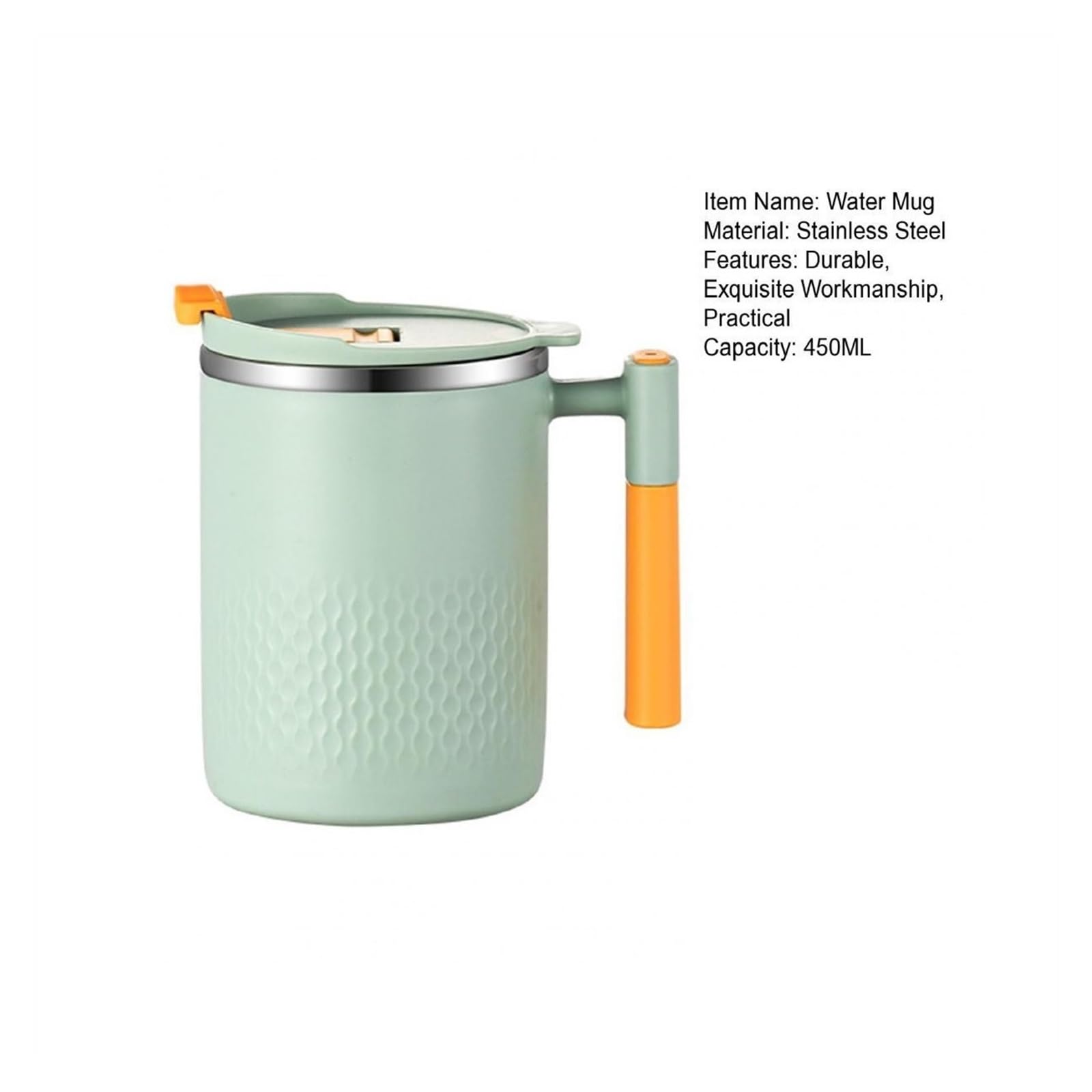 Becher Tassen 450 ml Kaffeetasse auslaufsicheres Fassungsvermögen Wärmedämmung Edelstahl Wassertrinkbecher mit Deckel Haushaltsbedarf Kaffeebecher (Color : 1)