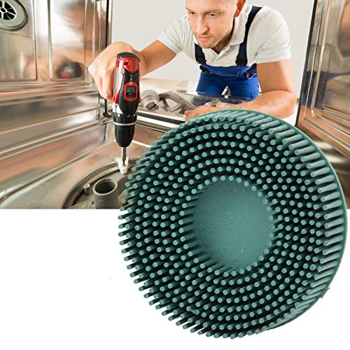 Image of 3 Inch Abrasive Bristled Disc, Rubber Abrasive Brush, Coating Removal Disc for Metal Polishin, Polishin(Green)