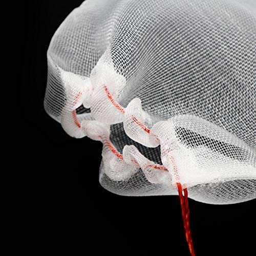 Daffodils Traders Reusable Produce Storage Bags for Transporting Fruits and Veggies, Net Barrier with Drawstring, Nylon Mesh Garden Netting Protection Bag for Plant (30) 1
