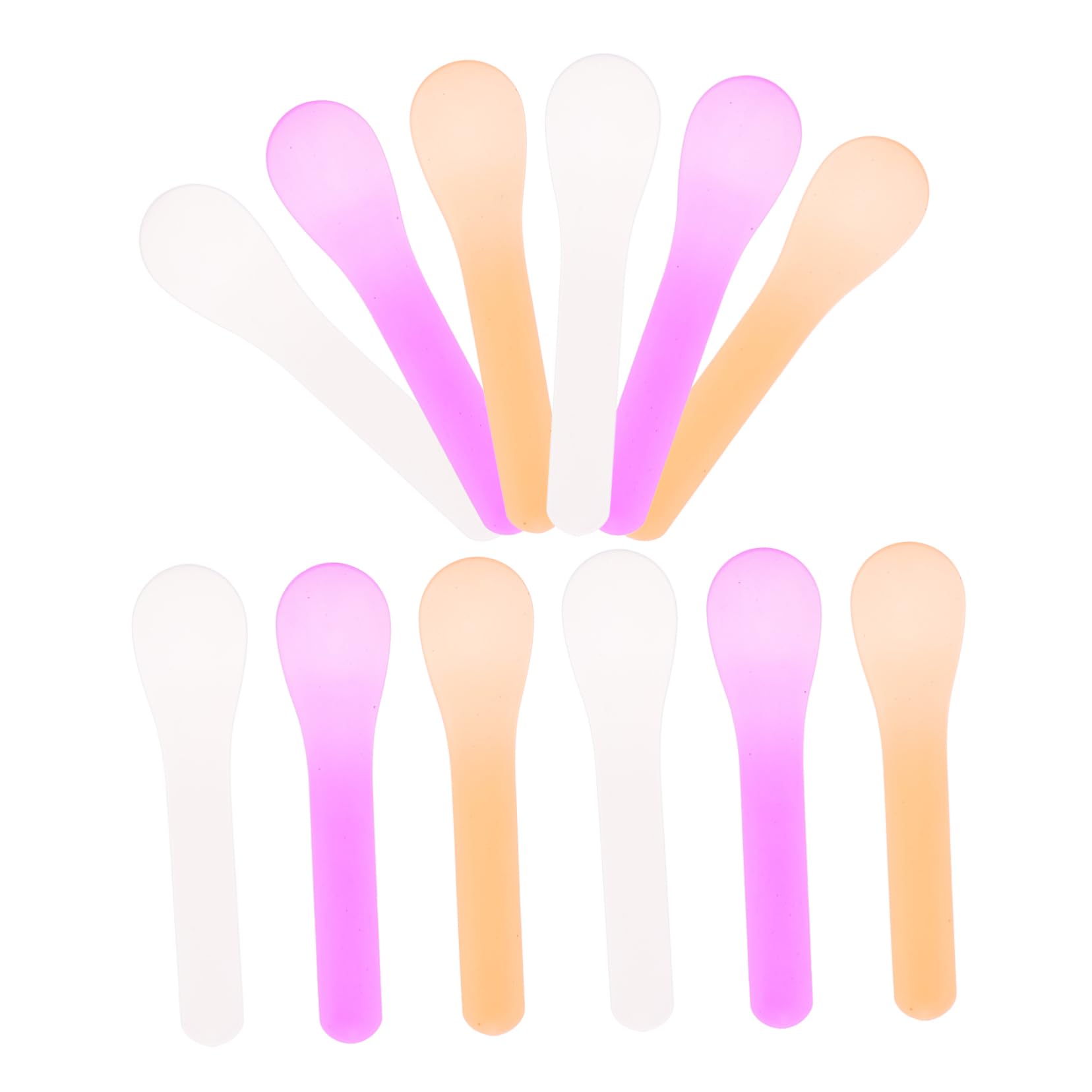 MUCKLILY 30pcs Colorful Spoon Color Changing Spoon Dessert Spoons Dessert Scoop Honey Spoon Sundae Spoons Mini Tasting Spoons Ice Cream Spoon Ice Cream Birthday Party Decorations Plastic