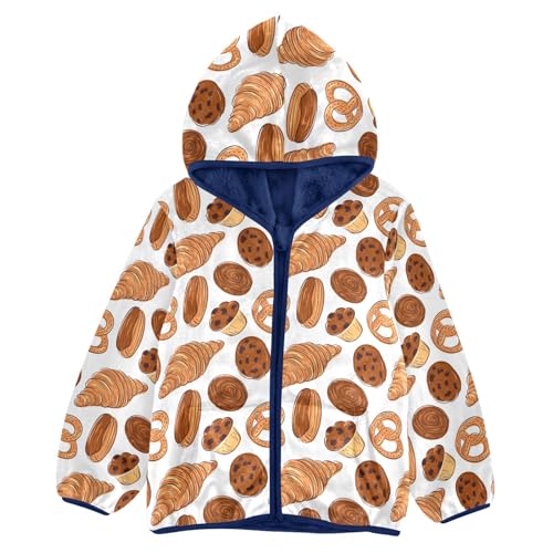 Cake Muffin Chocolate Cookies Slice Girls Fleece Jacket Girls Fall Jacket Girls Zip Up Hoodie Girls Sherpa Jacket 2-10T