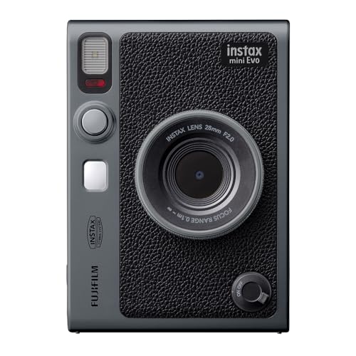 INSTAX Fujifilm Mini Evo Argent Foncé Appareil Photo Instantané Hybride